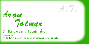 aron tolmar business card
